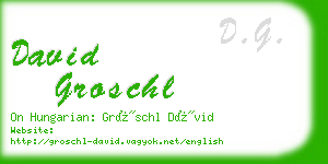 david groschl business card